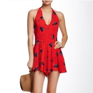 Free People Smooth Talker Floral Romper Size 4